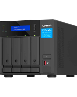STORAGE NAS QNAP 4 BAIAS INTEL PENTIUM GOLD G7400 2 CORE, 3.7GHZ, 8GB, GBE TORRE - TVS-H474-PT-8G-BR