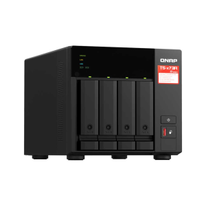 STORAGE NAS QNAP 4 BAIAS AMD RYZEN V1000, 2.2GHZ, 8GB, 2x 2.5 GBE TORRE - TS-473A-8G-BR