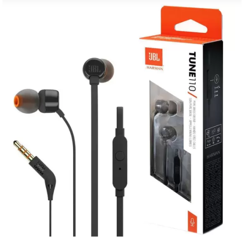 FONE DE OUVIDO TUNE 110 PRETO JBL