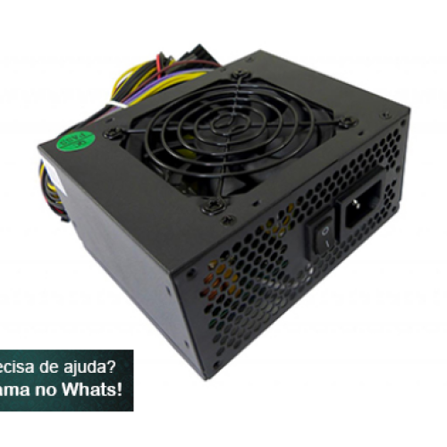 Mini Fonte de Alimentação Pixxo PL300WRPBB, 300w, Micro SFX, sem Cabo de Força, 20 + 4 Pinos