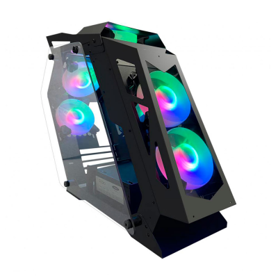 GABINETE GAMER PIXXO RGB FANS C VIDRO